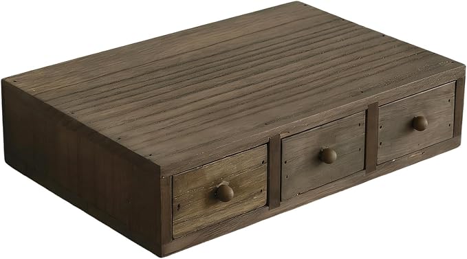 Wooden Desktop Holder with Spacious Compartments Storage Box Perfect for Documents and Craft Supplies Wooden Offices Planner