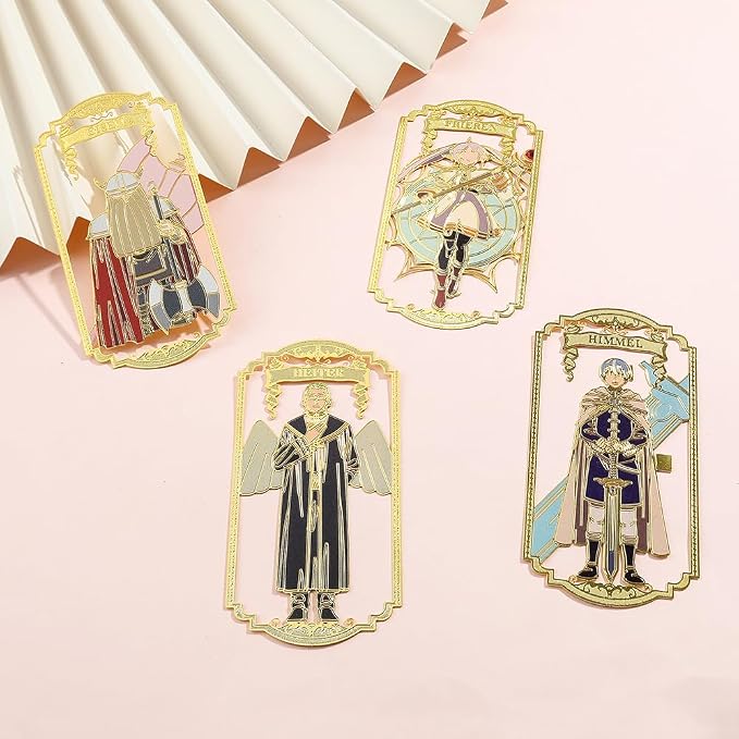 Anime Frieren: Beyond Journey's End Bookmark Stainless Steel Manga Fans Cartoon Fashion Student Scholar Learning Gift (Himmel)