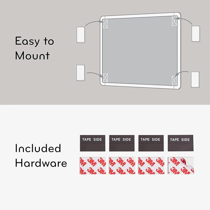 U Brands Contempo Magnetic Small Whiteboard, 8.5” x 11”, White Modern Frame, Mini White Board for Students, Fridge and Locker Dry Erase Board, Includes Marker & Magnet