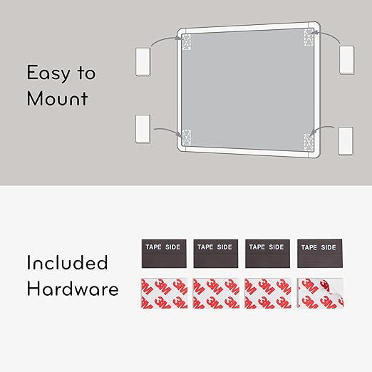 U Brands Contempo Magnetic Dry Erase Board White Board, 8.5" x 11", White Modern Frame, Includes Magnet and Marker, Pack of 4