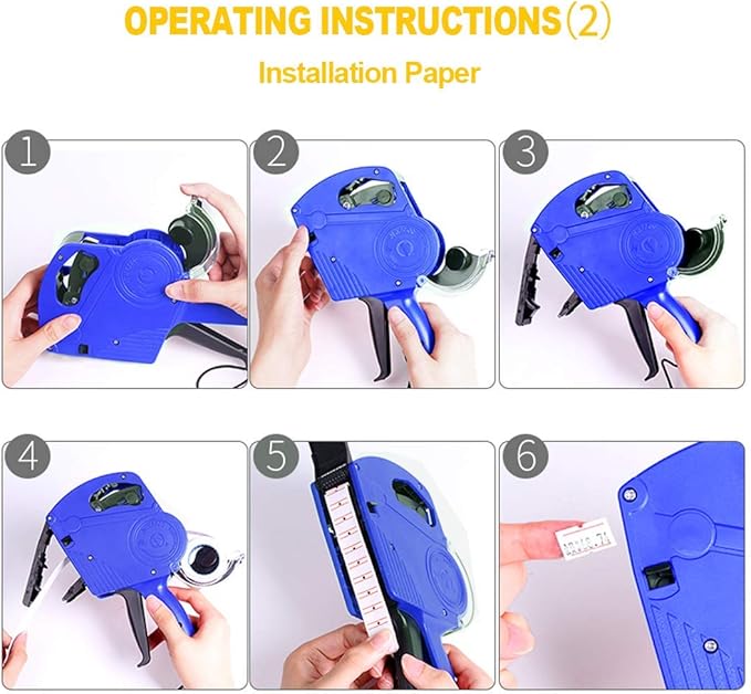 MX5500 EOS Blue 8 Digits Pricing Gun Kit with 7,000 Labels & Spare Ink