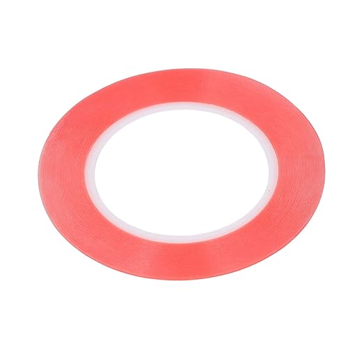10 Pcs PET Double Sided Tape, Strong Viscosity Mounting Tape, Red PET Adhesive Tape for Electronics Fixation and Home Office Use with Firm Hold (2mm)