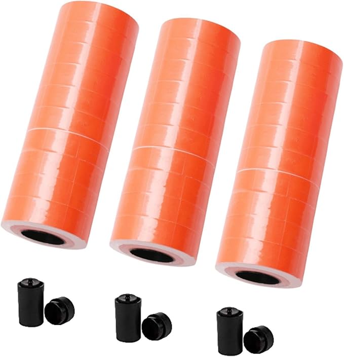 MX-6600 Price Labels | 2 Line White Blank Price and Date Gun Labels with 3 Ink Rolls | 30 Rolls / 15000 Fits MX-6600,MX-6602, YH-689 Guns (Without Gun)