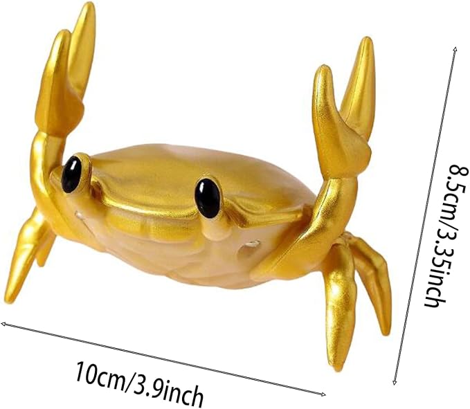 1Pcs Weightlifting Crab Pen Holder Funny Crab Pen Holder for Storage Office Desk Display Decorations (Gold)
