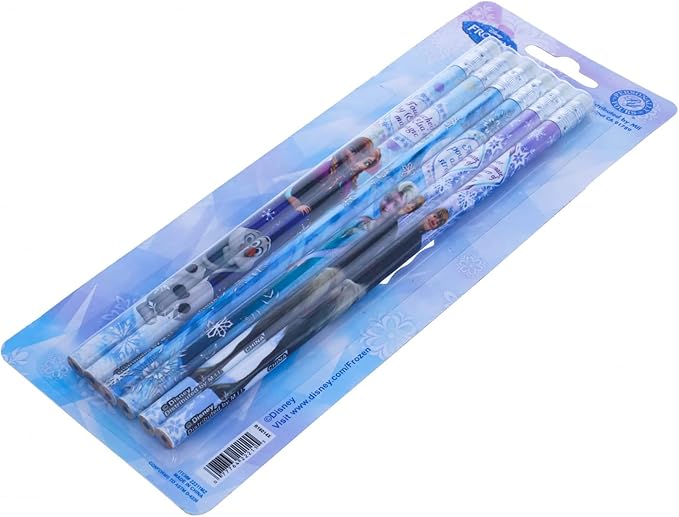 Disney Frozen 2 Kids Wooden Pencils with Erasers Childrens School Supplies 6pk