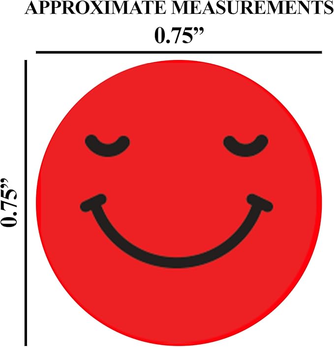 Smiley Face Stickers - 2600 PCS Happy Face Stickers, 3/4 Inch Colorful Round Stickers for Teachers Rewards, Kids, Students, Classroom Incentives, Behavior Charts, Crafts