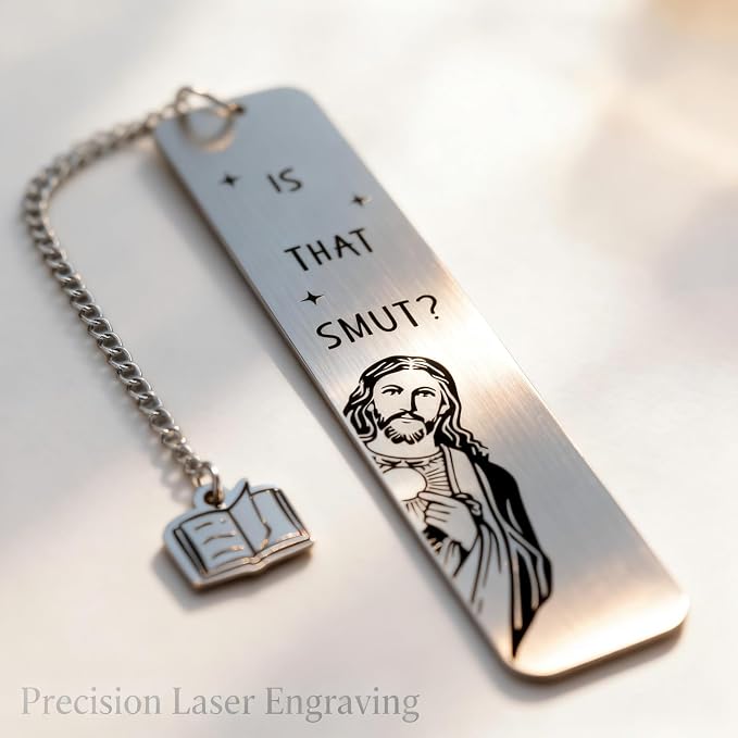 Funny Gifts Bookmark, is that Smut? Novelty Gag Graduation Book Mark for Female Friend Bookish Nerd Booklover Adult Women, Christian Book Marker Gifts for Book Lovers Christmas Gift