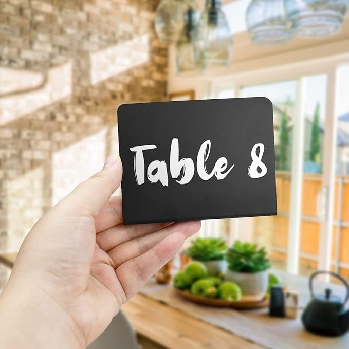 12 Pcs L-Shaped Mini Chalkboard Signs Acrylic Chalkboard Buffet Tags Small Black Food Display Stands for Message Board Signs, Weddings, Tents, Birthday Parties
