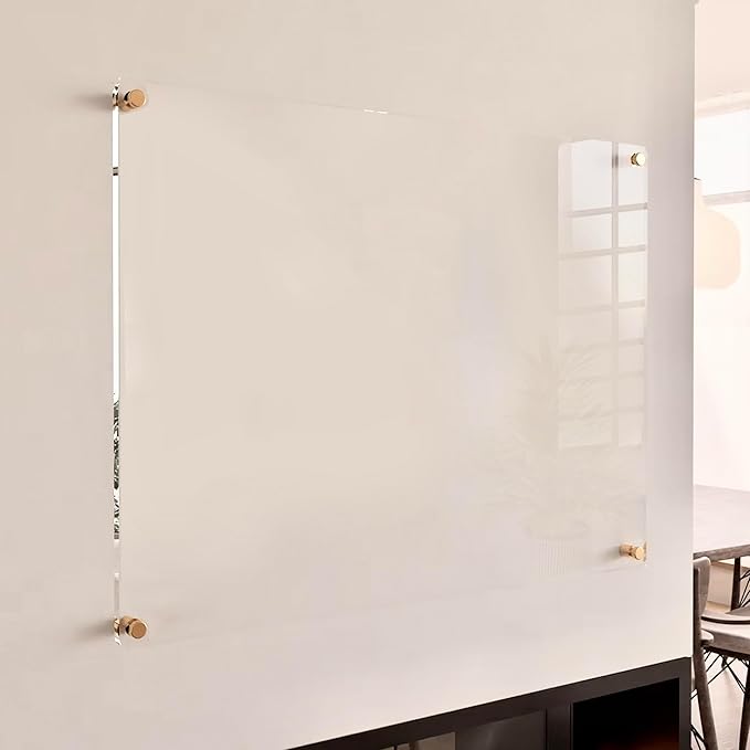 Premium Ultra-Clear Acrylic Dry Erase Writing Board | Clear Non-Magnetic Plexi Glass Wall Calendar Floating Family Planner Memo Whiteboard | 36" x 24" (Large 36" X 24")