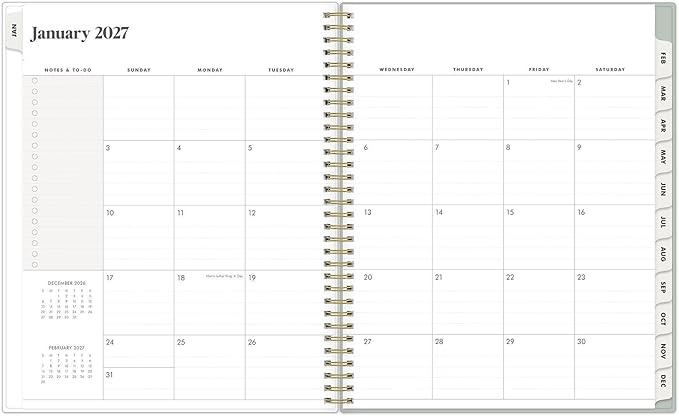 Blue Sky The Everygirl 2027 Weekly and Monthly Planner Calendar, January 2027 - December 2027, 8.5" x 11", Flexible Cover, Durable Twin Wire Binding, Storage Pocket, Includes Stickers, Marisa