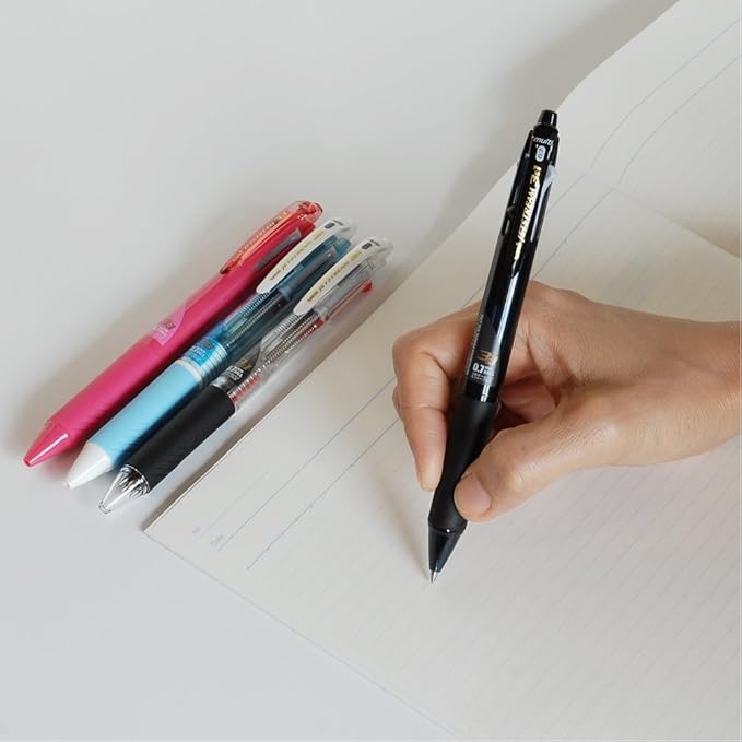 Uni Jetstream Multi Pen 3and1, 0.7mm Ballpoint Pen (Black, Red, Blue) and 0.5mm Mechanical Pencil, Clear Body (MSXE460007.T)