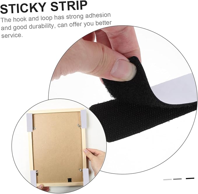 HEALLILY 40pcs Retainer Double Sided Tape Strong Adhesive Strips for Wall Mounting