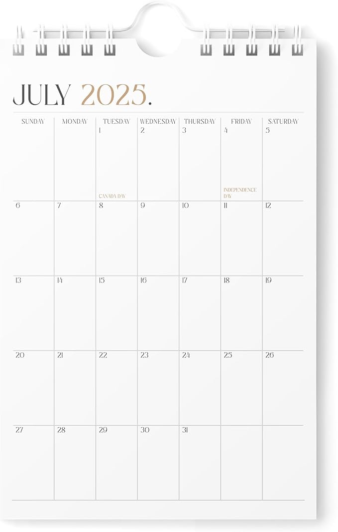 Karto Mini Wall Calendar 2025-2026 - Vertical 6x9 inch July 2025 to December 2026 - Small, Versatile, and Easy Planning with the Aesthetic Desk Monthly Calendar - Boho