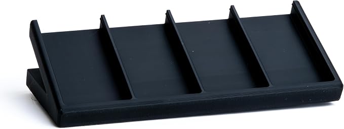 Remote Holder Organizer Pedestal Caddy compatible with Lutron Pico Remotes, Anti-Slip Feet, Holds 4 Remotes, Black, Indoor Use Only