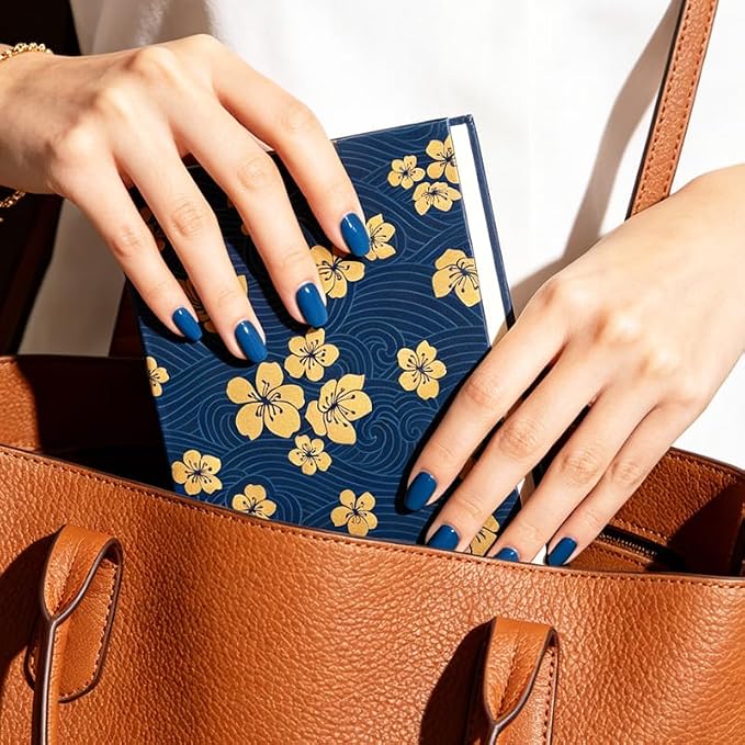 Flowers and Lines Patern Stretchable Book Cover 15.7"x9.8", Elastic Washable Book Protector for Hardcover Textbooks Paperbacks, Reusable Polyester Book Sleeve for Women