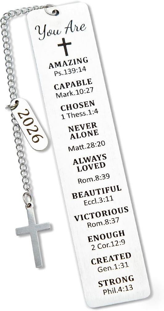 Confirmation 2026 First Communion Gifts Bookmark for Women Girls Birthday Gift Baptism Gifts for Teen Girls Teenage Religious Christian Gifts for Women Girls Teens Stocking Stuffers for Girls