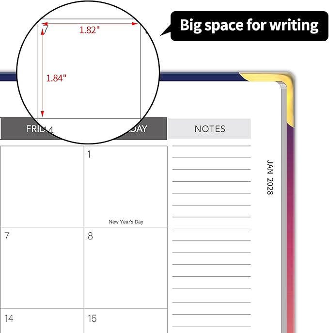 Monthly Planner 2026-2028, 2026 Calendar 36 Months Planner, Jan. 2026 - Dec. 2028, 8.5" x 11",Hard PVC Cover with Spiral Bound, Perfect for School & Office for Women & Men - Gradient Purple