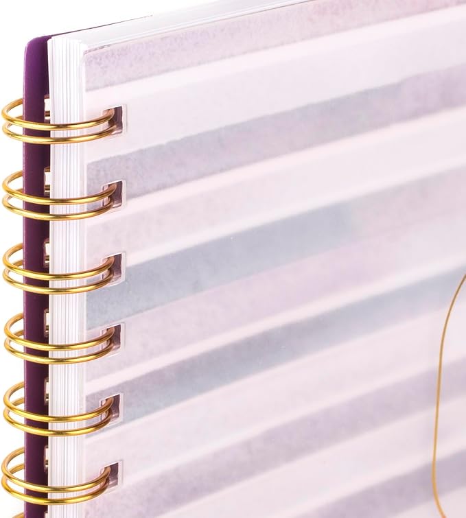 Cambridge Planner 2025-2026 Academic, Leah Bisch, Weekly & Monthly, 8-1/2" x 11", Large, Monthly Tabs, Flexible Cover, Stripe (LB32-905A)