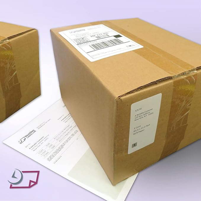 Next Day Labels - Integrated Laser Form with Label Combination (6x4 & 2x4 | on Bottom | Case of 1500)