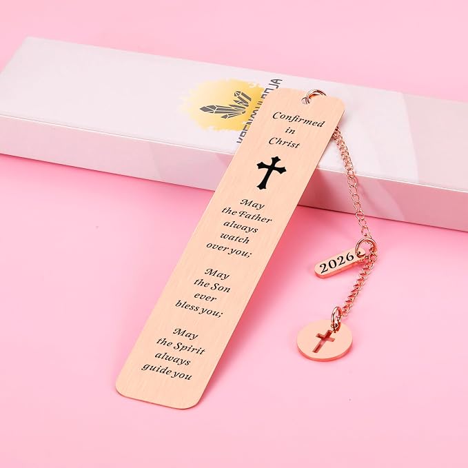 Confirmation Gifts for Teenage Girls Boys 2026 Catholic Confirmation Gifts for Women Men Christian Bookmark for Godson Goddaughter Confirmed Bible Verse Bookmark