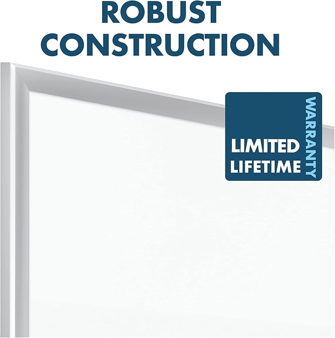 Quartet Magnetic Porcelain Whiteboard, 5' x 3' White Board, Premium, Duramax, Silver Aluminum Frame (2545)