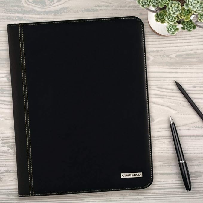 AT-A-GLANCE 2020 Monthly Padfolio, Planner, 9" x 11", Large, Executive, Black (7029005)