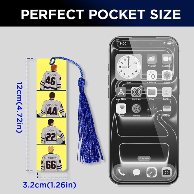 AICase for Off Campus Series Merch Double-Sided Inspired Bookmark, for Briar U University Garrett Graham Jersey Metal Bookmarks Gifts Accessories Stuff Merchandise for Fans Women Men Book Lovers