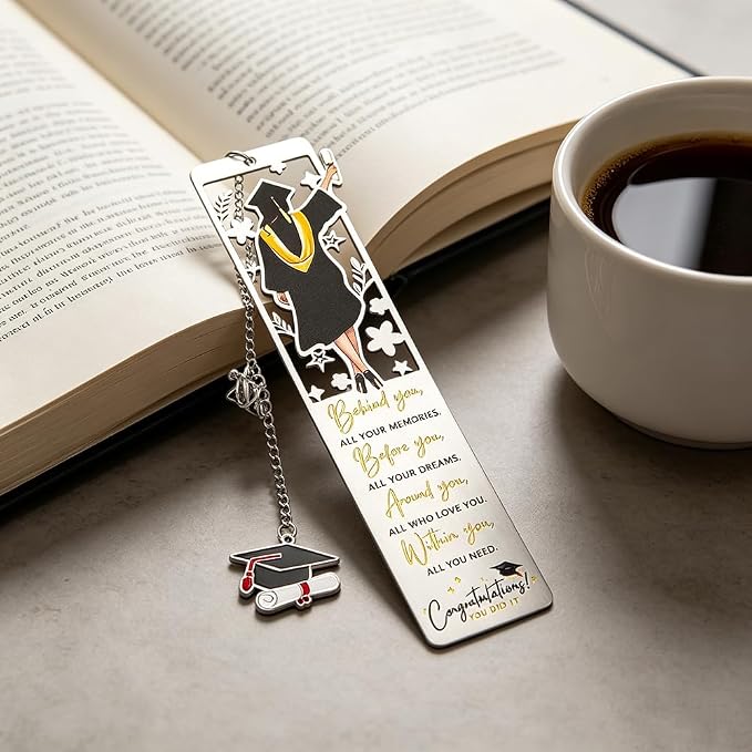 Class of 2026 Graduation Gifts for Women Her - High School College Graduation Gift Ideas for Graduates - Inspirational Bookmark with Gift Box, Congrats Grad Sentimental Keepsake (Graduation)
