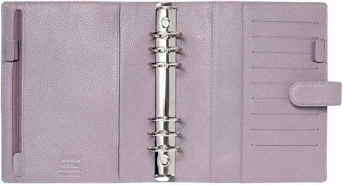 Filofax Norfolk Organizer, Pocket Size, Taupe - Soft, Full-Grain Leather, Six Rings, Week-to-View Calendar Diary, Multilingual, 2025 (C022641-25)
