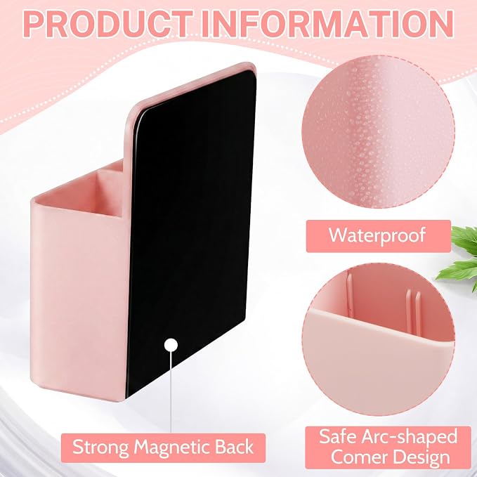 6 Pcs Magnetic Dry Erase Marker Holder Magnetic Pen Holder for Whiteboard Magnet Pencil Storage Organizer for Office Refrigerator Locker Classroom Organization Metal Cabinets (Morandi)