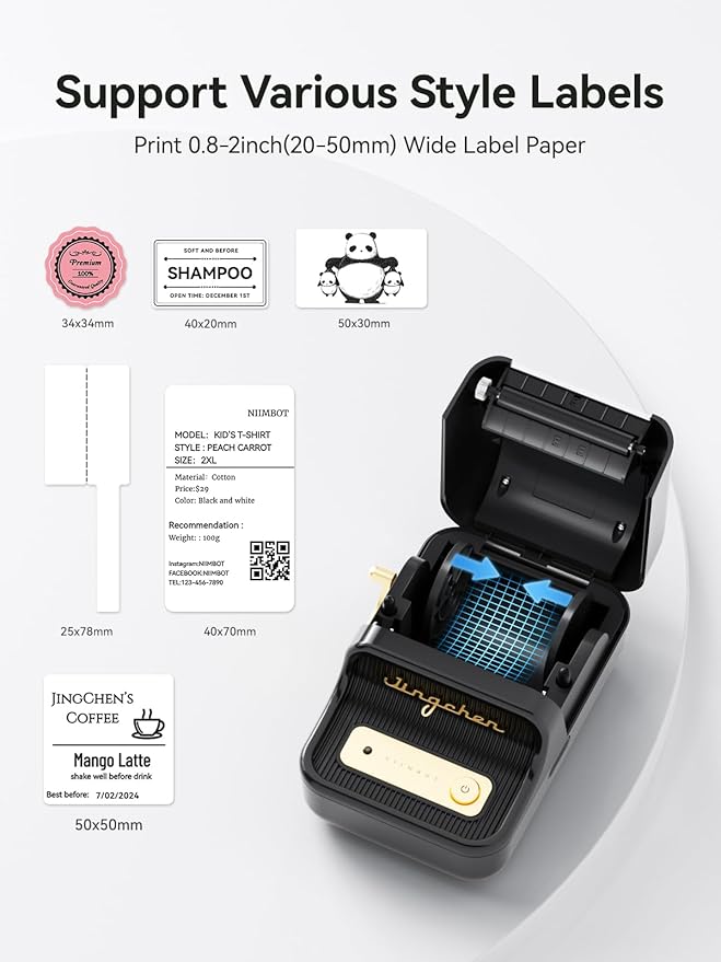 NIIMBOT B21 Label Maker with 2 Roll Label Tape