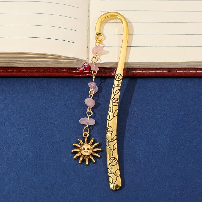 Horror Bloody Knife Metal Bookmark Horror Bookmark for Horror Fans Thriller Suspense Books Book Accessories Exquisite Hook Bookmarks Gift for Women (Sun Bookmark 3PCS)
