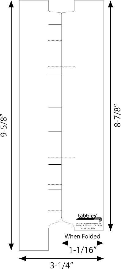 Tabbies 55991 Extenda-Folder Conversion Strips, 100 Box, Manila 1/2 Inch Under-Cut End Tab, 3-1/4 x 9-1/4 Inch, Convert File Folders to End Tab Shelf Filing