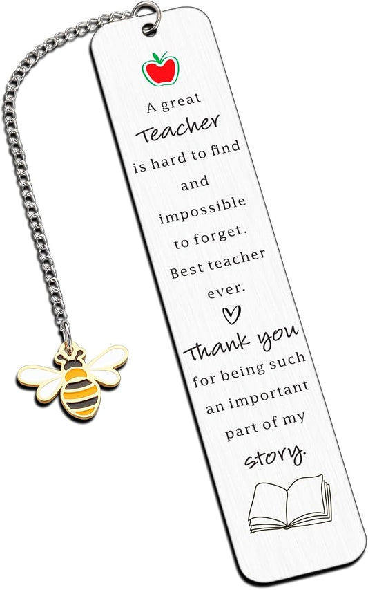 End of School Year Gifts for Tteacher Mentor from Students, Teacher Appreciation Summer Bookmark Gifts for Women Men, Christian Grad Retirement Birthday Gift, Thank You Presents for Retired Teacher