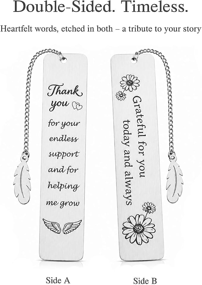 Teacher Appreciation Gifts, Thank You Bookmarks for Women, Appreciation Book Marks for Reading, Thank You Gift Bookmarks for Friends Coworkers Mentors Coaches Bosses Nurses & Book Lovers
