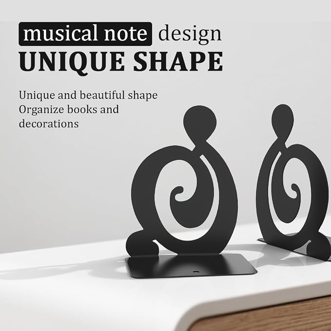 Book Ends,Black 8 Pair Metal BookEnds Heavy Duty bookend (Black 8 Pair)