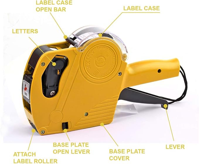 MX5500 EOS Yellow 8 Digits Pricing Gun Kit with 7,000 Labels & Spare Ink
