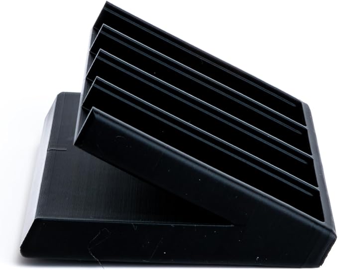 Remote Holder Organizer Pedestal Caddy compatible with Lutron Pico Remotes, Anti-Slip Feet, Holds 4 Remotes, Black, Indoor Use Only