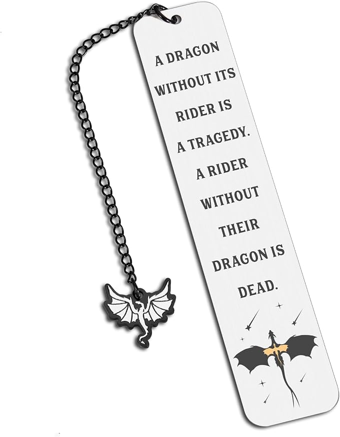 Dragon Bookmark for Reading Women Men, Dragon Merch Book Dark Romance Merch Merchandise for Readers Book Lovers Nerds, Christmas Birthday Book Club Gifts for Fans Women Reading Accessories