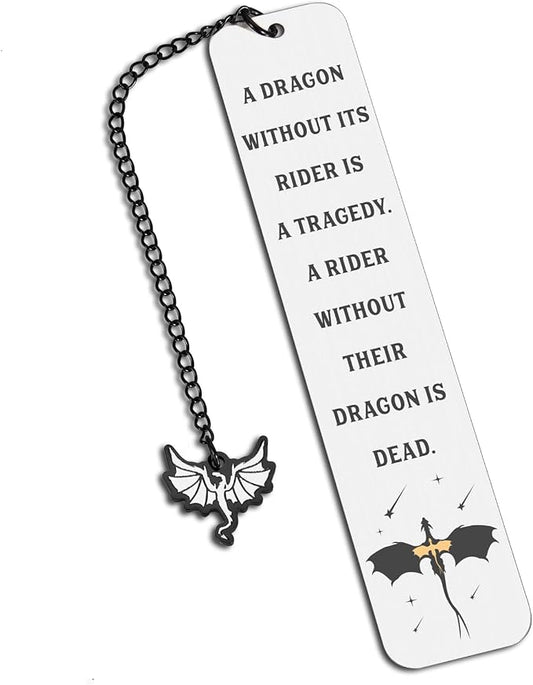 Dragon Bookmark for Reading Women Men, Dragon Merch Book Dark Romance Merch Merchandise for Readers Book Lovers Nerds, Christmas Birthday Book Club Gifts for Fans Women Reading Accessories