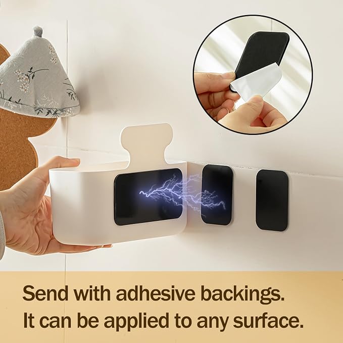 Magnetic Cup Storage Holder for Fridge, Locker Magnetic Organizer Bin Basket for Pen,Mail,Card,Laundry,Board,Middle Size,White