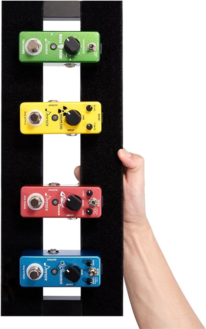 LiebeWH Pedalboard Pedal Mounting Adhesive Tape Stronger Bond for Guitar Pedals Black for Hook Loop with Mushroom Shaped Posts
