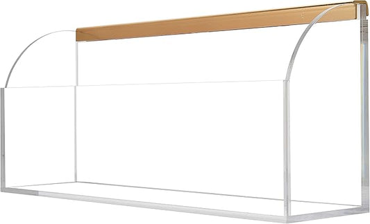 Acrylic Storage Bin for Clear Wall Calendar, 12.4" x 3" x 5.1" Organizer with Gold-Tone Hardware for Pens, Pencils, Office Supplies, and Art Supplies. Perfect Accessory for Home & Office (Storage Bin)