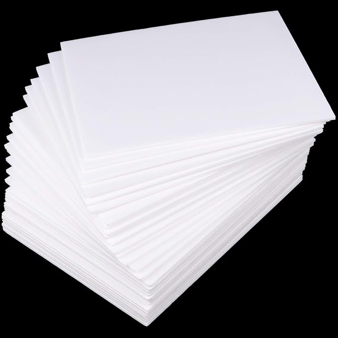 ZEONHAK 50 Pack 8 x 10 x 1/8 Inches Foam Boards, Multifunctional Foam Core Boards, White Foam Board Sheets for Crafts, Signboards, Display, School, Office, Sculpting, Art Projects