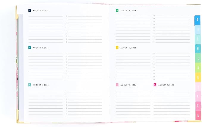 2026-2027 Weekly Planner by Emily Ley – Simplified Bookbound Planner Blush Hydrangea, August 2026–July 2027 – 12-Month Academic Year Organizer for Women