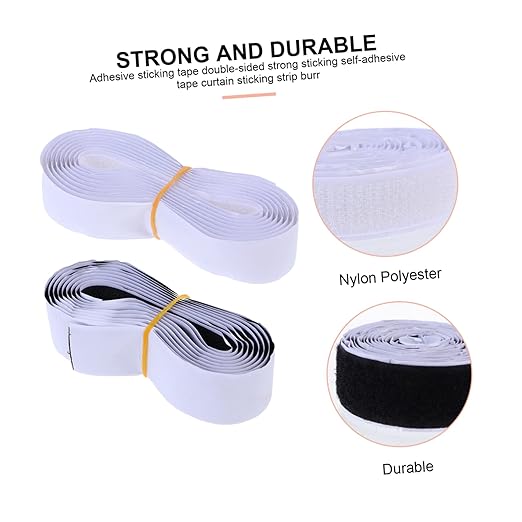 OSALADI 4set Self-Adhesive Strips Heavy Duty Double-Sided Tape Sticking Belt for Organizing Safe and Practical