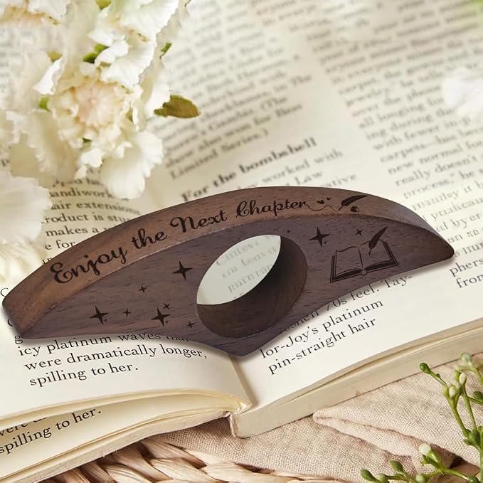 Quimoy Book Page Holder for Reading,Thumb Books Page Holder, Books Reading Accessories Gifts for Book Lovers Teachers Students Friends