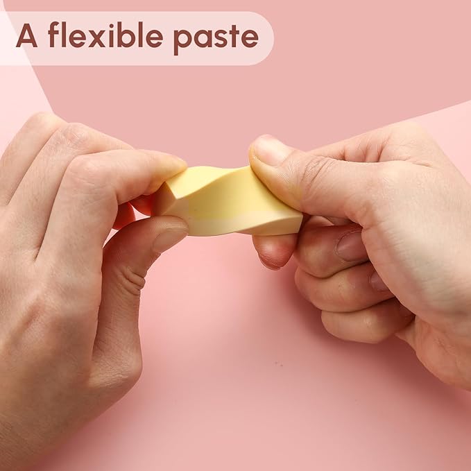 M&G 6 Pcs Pencil Erasers, Assort Color Rectangular Writing Erasers for School Office, Art Erasers for Drawing (Milk Tea Color)