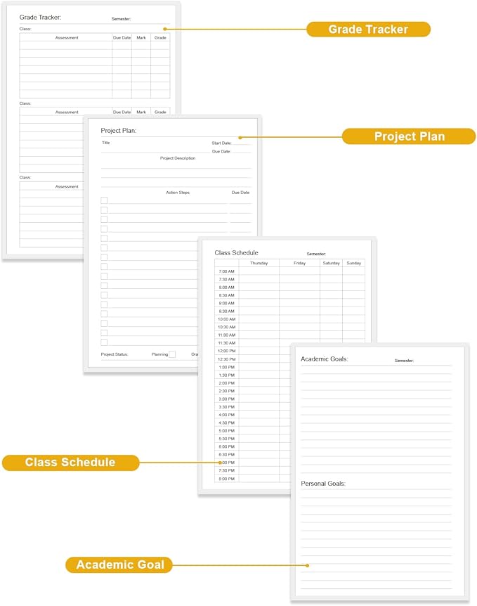 Academic Planner for 2026-2027 or Anytime – 5.8" x 8.5" Undated Weekly Student Planner For Homeschool, High School, College & Nursing Students, 200 Pages, Green Leaf