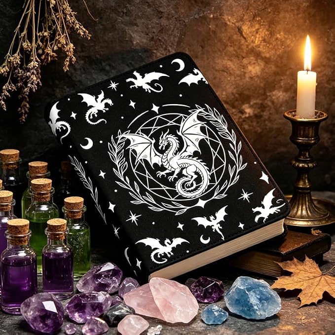Dragon Patern Stretchable Book Cover 15.7"x9.8", Elastic Washable Book Protector for Hardcover Textbooks Paperbacks, Reusable Polyester Book Sleeve for Women